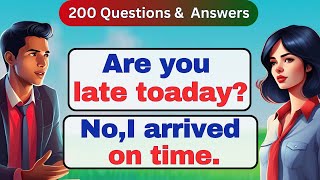 Improve English Speaking Skills🔥 200 Common Questions and Answers in English 🔥 English conversation [upl. by Chrisy713]