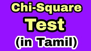 Chi Square Test  Statistics  In Tamil  Bhargavi  Subject 360 [upl. by Heck734]