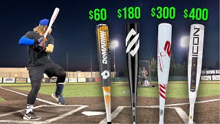 DOES PRICE MATTER on USSSA bats  60 vs 180 vs 300 vs 400 USSSA Baseball Bat Review [upl. by Lac]