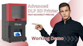 EKA XLE DLP 3D Printer for Engineering Working Demo [upl. by Sumer]