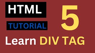 Learn Div tag in HTMLhtmltutorial divtag [upl. by Lucic]