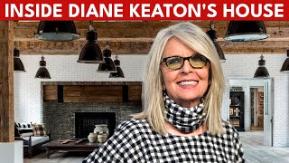 Diane Keaton Brentwood Rustic House  INSIDE Diane Keatons Brentwood Mansion in LA Interior Design [upl. by Carberry403]