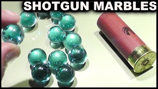 12 Bore GLASS Marble Shotgun Ammo  Amazing Results [upl. by Aisemaj]