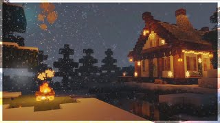 ❄️ Minecraft Winter Cabin w C418 Music  8 Hours [upl. by Omsare]