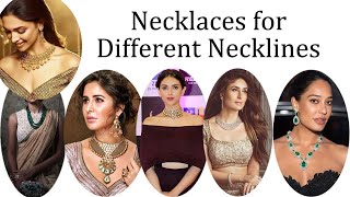 What Necklace to wear with what Necklines  Necklace for dress Saree  Necklace for Bride Wedding [upl. by Knah407]