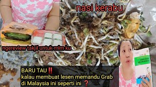 Ngereview takjil dan sharing pendaftaran grab lesen memandu [upl. by Einnaf]