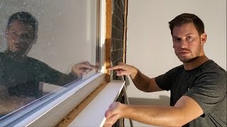 How to Install Window Trim and Casing with Jamb Extension  DIY [upl. by Eanerb]