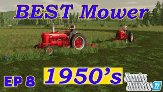 Farming Simulators BEST Mower Setup for 1950  1950s Survival Series  Ep 8 [upl. by Akienat]