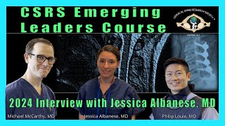 CSRS Emerging Leaders Course  Interview with Dr Jessica Albanese [upl. by Morrell]