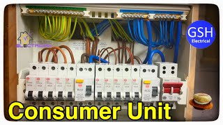 Step by Step How to Connect up a 10 Way Wylex Dual RCD Consumer Unit Fuse Box By Luke Wichard [upl. by Ymeraj]