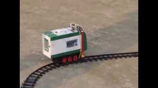 Solar charged supercapacitor driven model railcar no batteries used [upl. by Brent]