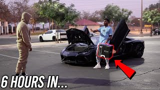 I Went to the Hood with a Lamborghini amp PS5 FOR 24 HOURS WORST DECISION EVER [upl. by Brenn976]