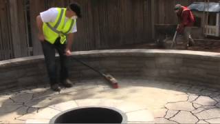 How to Install Belgard Pavers Step 11  Spreading Joint Sand for Pavers [upl. by Asaret]