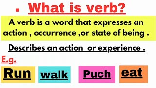 PARTS OF SPEECH 📚  English Grammar  Learn with examples kids learning videoswhat are verbs [upl. by Ardnossak]