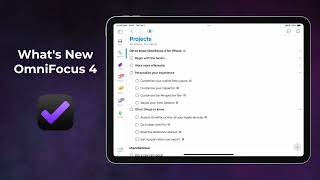 Whats New in OmniFocus 4 [upl. by Eetak]