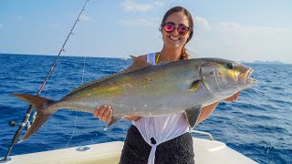 GIANT AMBERJACK CATCH Clean and COOK Wreck Fishing off Florida Coast [upl. by Artenek]