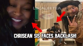 Chrisean sis Chastity faces backlash 4 postin Blueface at Chriseans home Thanksgiving 11232023 [upl. by Yraunaj]