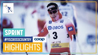 Klaebo back to winning ways  Mens Sprint C  Falun  FIS Cross Country [upl. by Aelram]