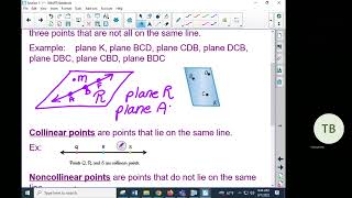 Sect 11 Points Lines and Planes [upl. by Jandel395]