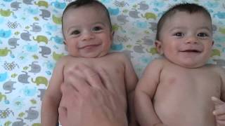 Cute twin babies tickled and laughing [upl. by Alyssa]