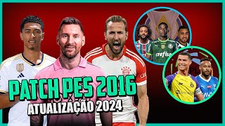 PES 2016 O MELHOR PATCH ATUALIZADO PARA PES 2016 COM BRASILEIRÃƒO RODA EM PC FRACO [upl. by Sherard]