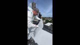 Large single ply roof waterproofed with Lava 20 shorts [upl. by Nibroc]