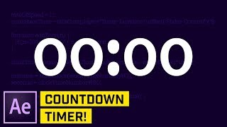 Countdown Timer with Expressions After Effects CC Tutorial [upl. by Yoshio]