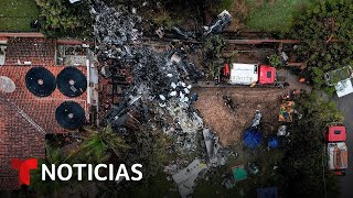 Brasil coordina la identificación de las víctimas del avión accidentado  Noticias Telemundo [upl. by Drwde]