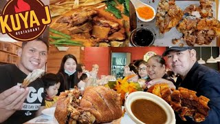 CRISPY PATA LECHON KAWALI KARE KARE ATBP KUYA J RESTAURANT  FAMILY MUKBANG DiskartengBasic [upl. by Ecinereb]