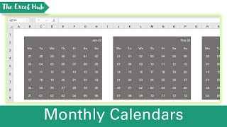 How To Create Multiple Calendars Quickly And Automatically In Excel Without ANY VBA CODING [upl. by Sabina]