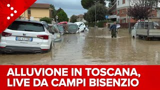 LIVE Alluvione in Toscana in diretta da Campi Bisenzio Montemurlo e Figline di Prato [upl. by Bihas]