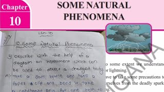 8th class Physics10SOME NATURAL PHENOMENA full lesson question and answers and bits [upl. by Orlene]