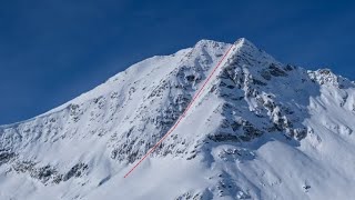 Hard Skiing in Grizzly Couloir Raw Footage [upl. by Weidman]