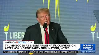 Trump booed asking for votes at Libertarian convention [upl. by Lanette]