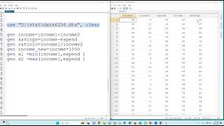 Some arithmetic operators in Stata Session11 [upl. by Richard]