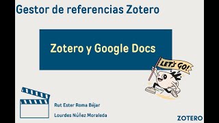 Zotero y Google docs [upl. by Gnehs643]