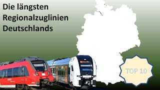 Br111 Fan Top10 Die längsten Regionalzuglinien Deutschlands [upl. by Drice]