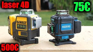 un niveau laser 4D 360° à 75€ ca vaut quoi  KEZERS ALIEXPRESS vs DEWALT vs POPOMAN Laser level [upl. by Eissel]