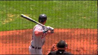 Detroit Tigers catcher James McCann hits a bird with a foul ball on 31415 [upl. by Teufert]