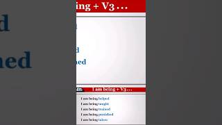 I am being  Verb 3  English grammar  english learnenglish englishspeaking easyenglishindia [upl. by Barolet]