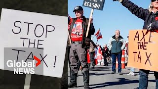 quotAxe the Taxquot protesters urge Trudeau to hold referendum on carbon tax  FULL [upl. by Areivax]