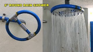 How to Make 8quot ROUND RAIN SHOWER with PVC PIPES [upl. by Neeoma]