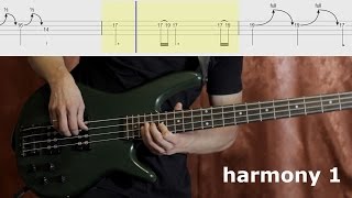 How to play Blackened intro bass version  tabs [upl. by Rialc]