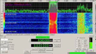 Modulation Example digital STANAG 4285 6383 kHz USB August 16 2011 1119 UTC [upl. by Yehsa]