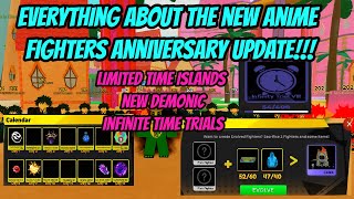 Everything about the new Anime Fighters Anniversary Update   New Demonic  Limited Islands [upl. by Ogirdor]