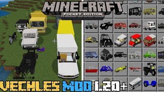 Vechles Mod For Minecraft PE 120  Simple Vechles Addon For MCPE🔥🔥 [upl. by Marvella]