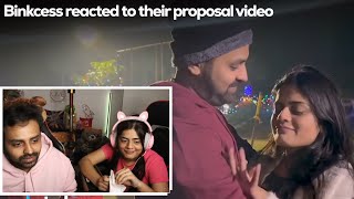 BINKCESS REACTED TO THEIR PROPOSAL VIDEO 😍 [upl. by Blatt]