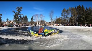 Pickerel Lake 2023  Sleds Drowning amp Crashing [upl. by Norved]