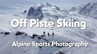 Zermatt  Ski Photography Off piste glacier skiing in Zermatt Switzerland [upl. by Novihs800]