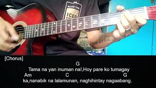 Inuman na  Parokya ni Edgar  Easy Guitar Tutorial with chords and lyrics [upl. by Tray854]